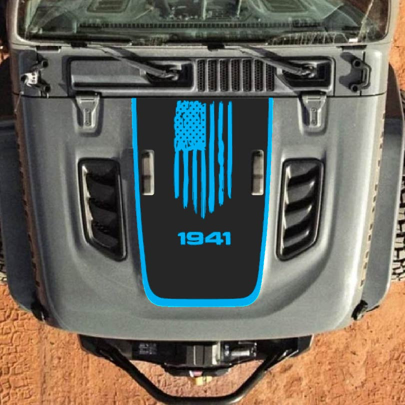 Hood Decal for Jeep Wrangler JL JLU Gladiator JT Rubicon Hood 2018+ Style #33