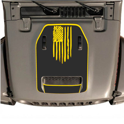 CarCode autocollant de capot pour Jeep Wrangler JL/JLU Rubicon 392 et JT Gladiator Mojave, sticker élégant conçu pour les modèles 2020-2026.
