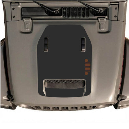 CarCode hood decal for Jeep Wrangler JL/JLU Rubicon 392 and JT Gladiator Mojave 2020-2026, style #58, shown on vehicle hood.