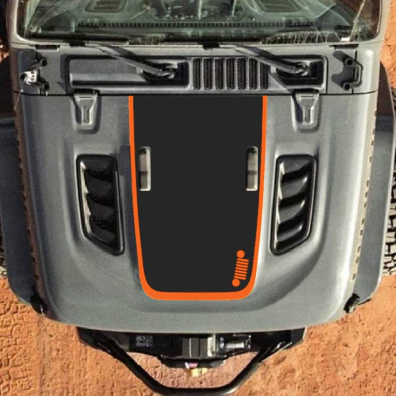 Hood Decal for Jeep Wrangler JL JLU Gladiator JT Rubicon Hood 2018+ Style #65