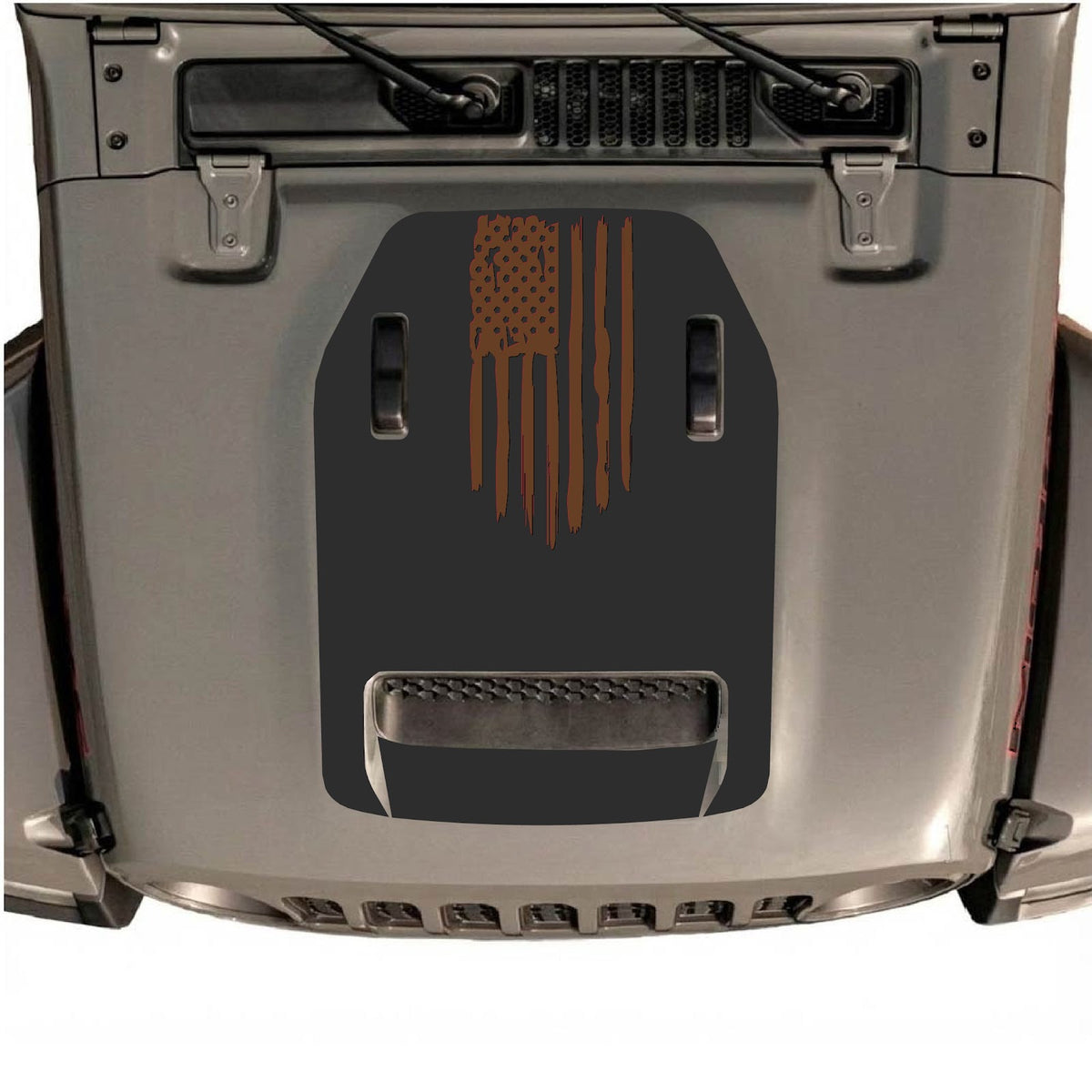CarCode hood decal for Jeep Wrangler JL/JLU Rubicon 392 and JT Gladiator Mojave 2020-2026 with stylish design #32 on a vehicle hood.