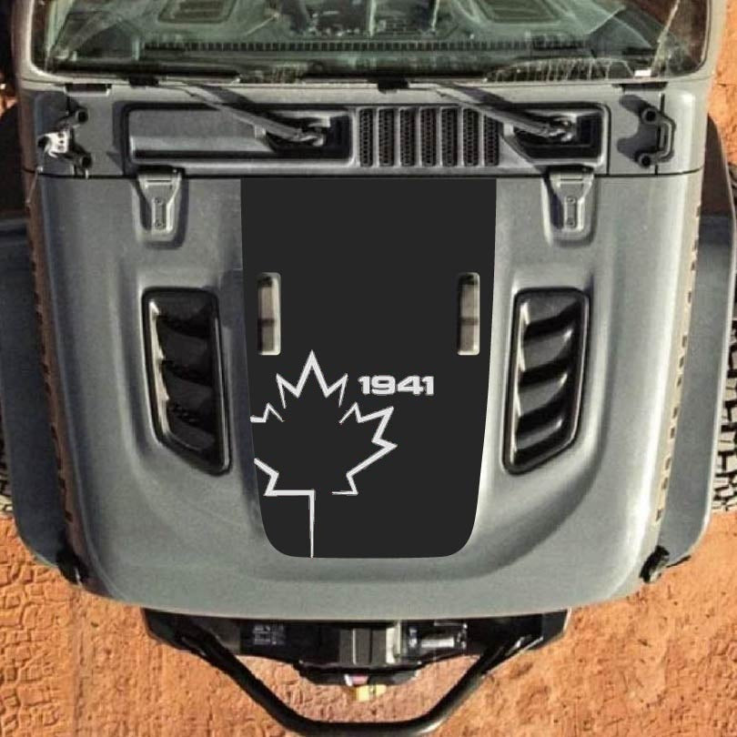 Hood Decal for Jeep Wrangler JL JLU Gladiator JT Rubicon Hood 2018+ Style #45
