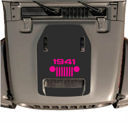 CarCode hood decal for Jeep Wrangler JL/JLU Rubicon 392 and JT Gladiator Mojave, style #48, featuring bold graphic design on hood