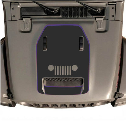 CarCode hood decal for Jeep Wrangler JL/JLU Rubicon 392 and JT Gladiator Mojave 2020-2026, style #93, showcasing the sleek design on the hood