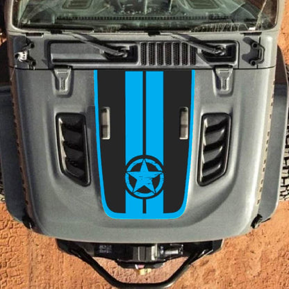Hood Decal for Jeep Wrangler JL JLU Gladiator JT Rubicon Hood 2018+ Style #53