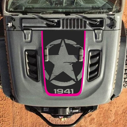 Hood Decal for Jeep Wrangler JL JLU Gladiator JT Rubicon Hood 2018+ Style #85