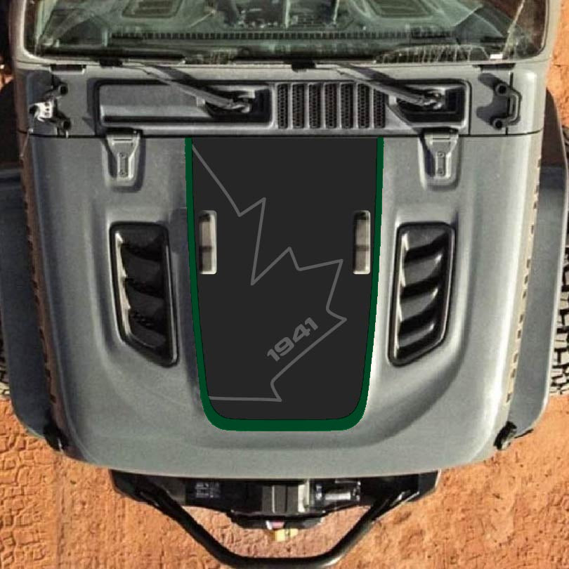 Hood Decal for Jeep Wrangler JL JLU Gladiator JT Rubicon Hood 2018+ Style #90