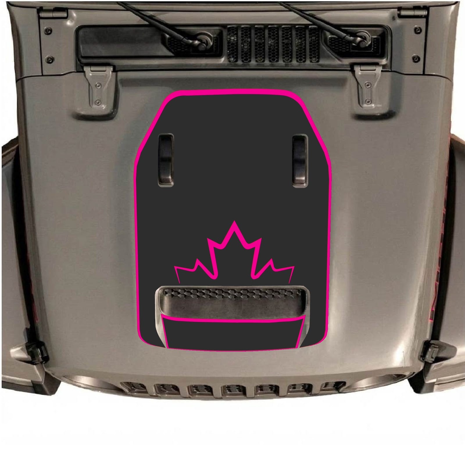 CarCode hood decal for Jeep Wrangler JL/JLU Rubicon 392 and JT Gladiator Mojave, style #19, featuring bold graphic design on the hood