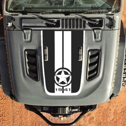 Hood Decal for Jeep Wrangler JL JLU Gladiator JT Rubicon Hood 2018+ Style #58