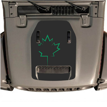 CarCode hood decal sticker for Jeep Wrangler JL/JLU Rubicon 392 and Gladiator Mojave, stylish design on vehicle hood.