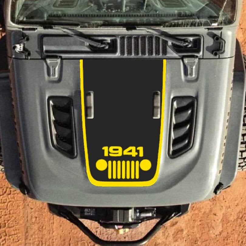 Hood Decal for Jeep Wrangler JL JLU Gladiator JT Rubicon Hood 2018+ Style #14