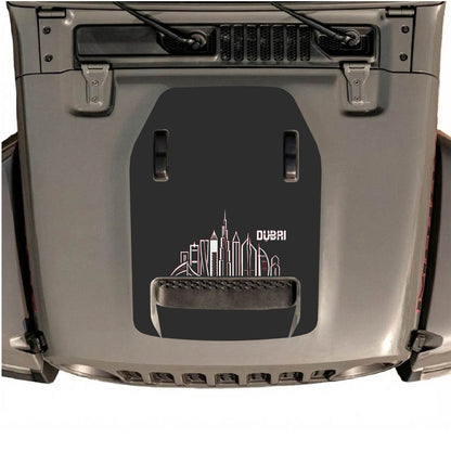 Autocollant de capot CarCode pour Jeep Wrangler JL/JLU Rubicon 392 et JT Gladiator Mojave 2020-2026, design élégant pour véhicule