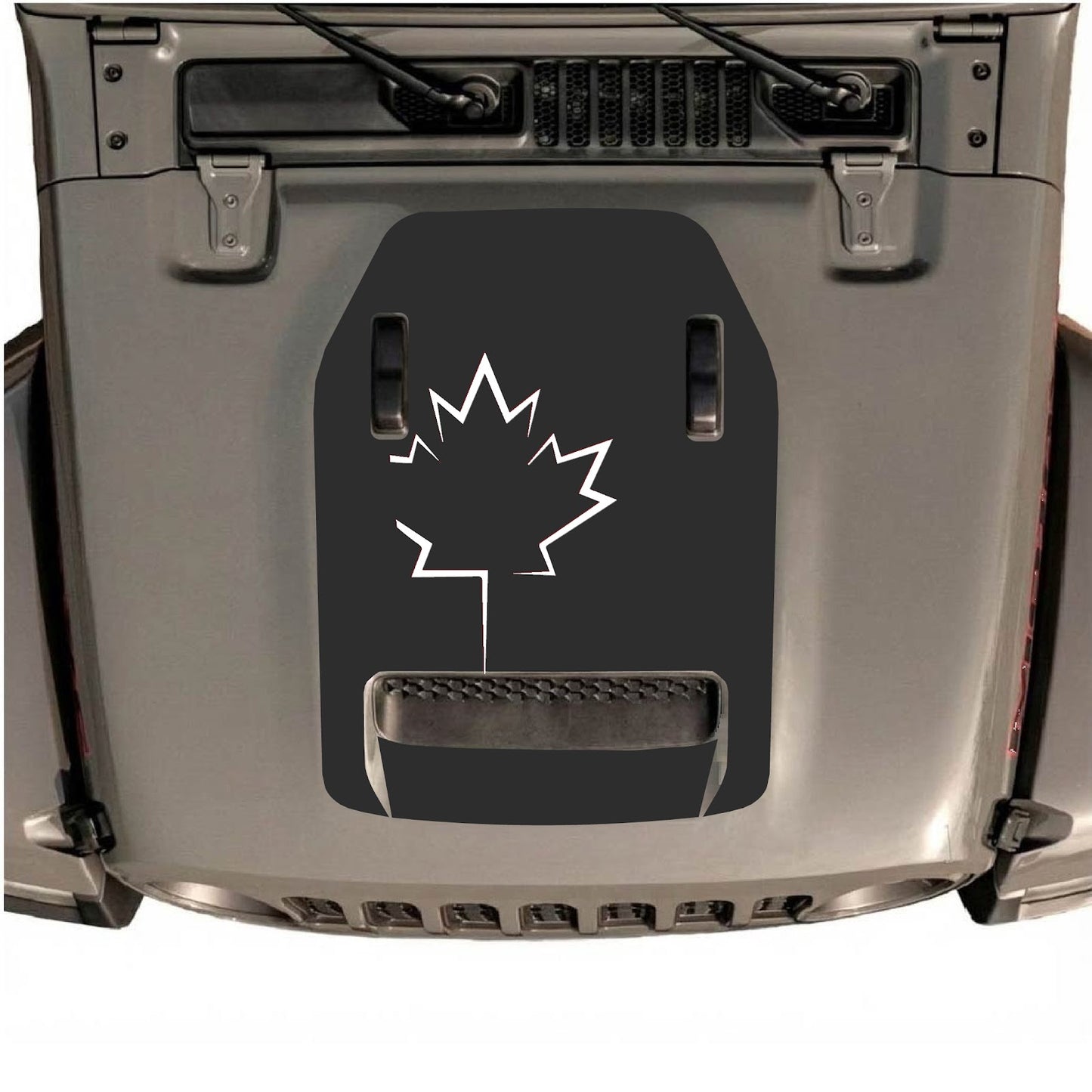 CarCode hood decal for Jeep Wrangler JL/JLU Rubicon 392 and JT Gladiator Mojave 2020-2026, style #24, shown on vehicle hood
