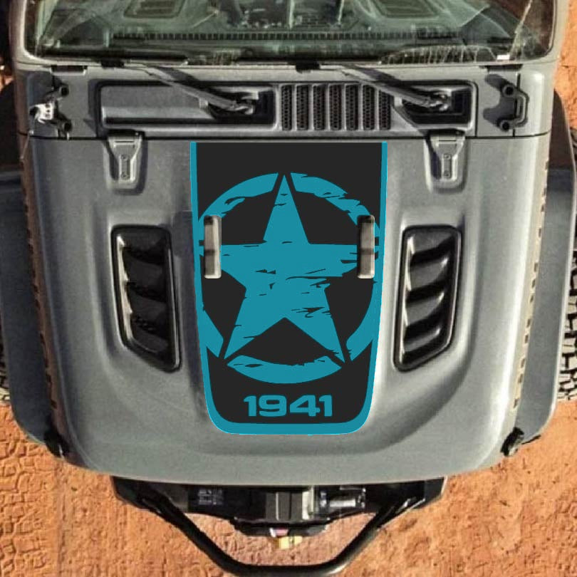 Hood Decal for Jeep Wrangler JL JLU Gladiator JT Rubicon Hood 2018+ Style #31