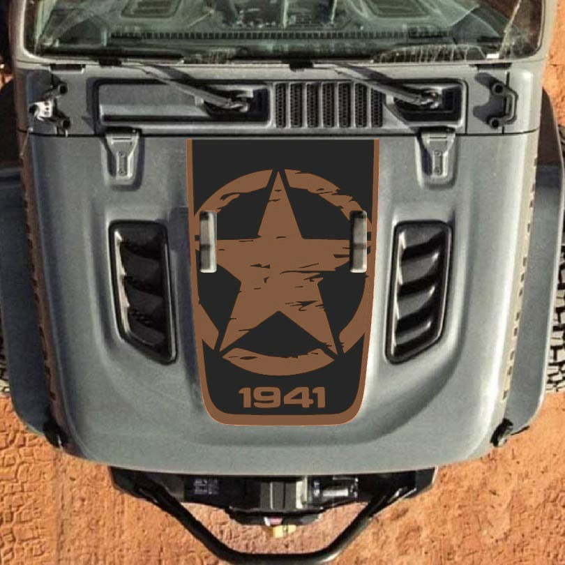 Hood Decal for Jeep Wrangler JL JLU Gladiator JT Rubicon Hood 2018+ Style #31