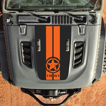 Hood Decal for Jeep Wrangler JL JLU Gladiator JT Rubicon Hood 2018+ Style #57