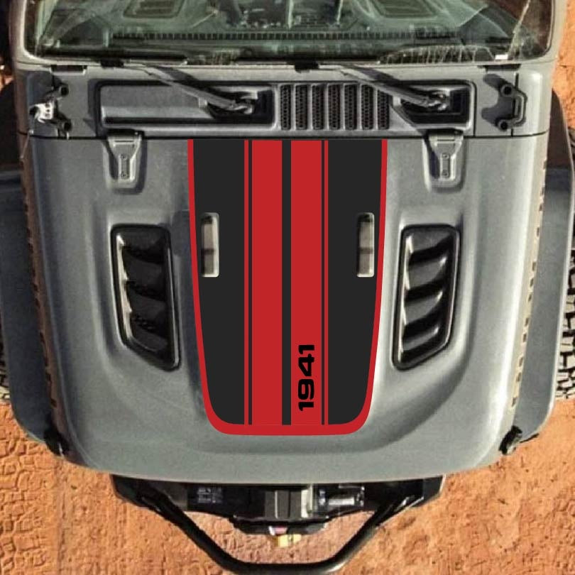 Hood Decal for Jeep Wrangler JL JLU Gladiator JT Rubicon Hood 2018+ Style #61