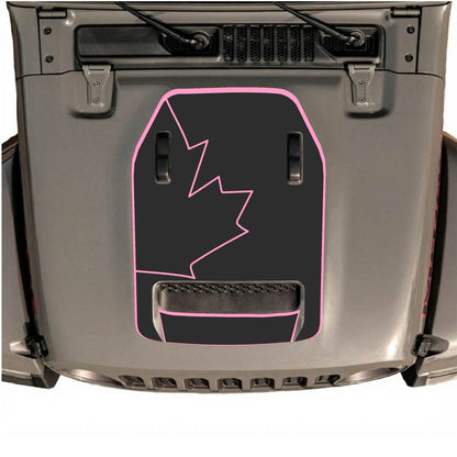 CarCode Jeep Wrangler JL/JLU Rubicon 392 and JT Gladiator Mojave hood decal in style #27, featuring bold black graphic design.