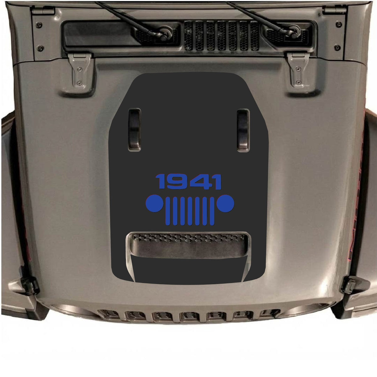 CarCode hood decal for Jeep Wrangler JL/JLU Rubicon 392 and JT Gladiator Mojave 2020-2026, stylish vehicle accessory.