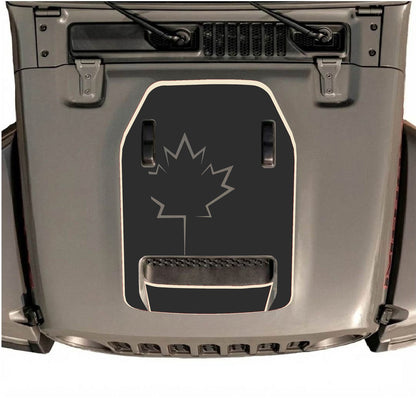 Jeep Wrangler JL/JLU Rubicon 392 and Gladiator Mojave hood decal by CarCode, style #80, black decal on vehicle hood