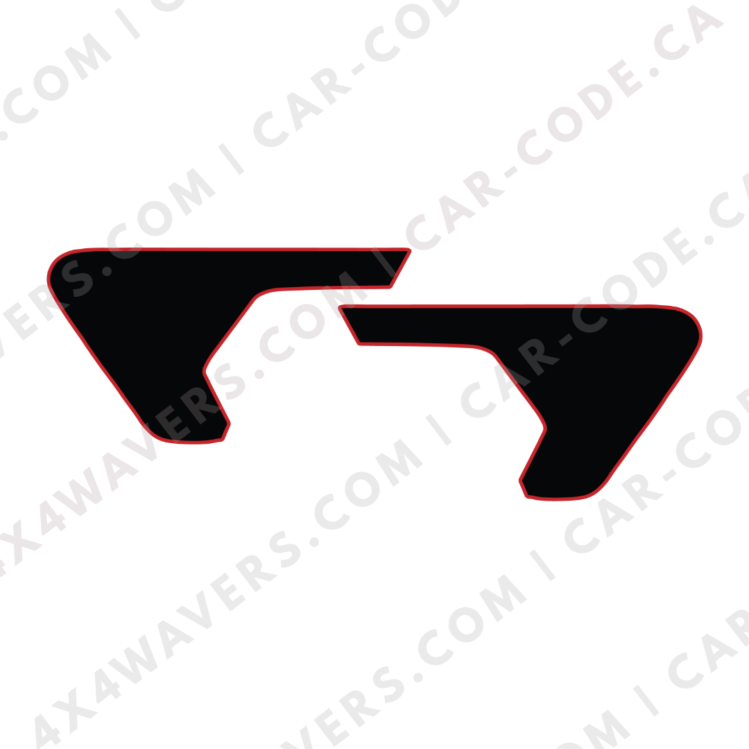CARCODE Fender Insert Decal/Sticker - Plain Graphic Kit - For Jeep Wrangler/Gladiator JL/JLU/JT 2018+ - Premium Vinyl