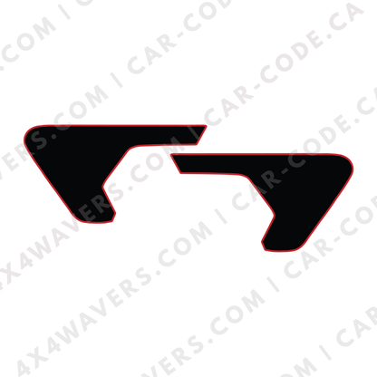 CARCODE Fender Insert Decal/Sticker - Plain Graphic Kit - For Jeep Wrangler/Gladiator JL/JLU/JT 2018+ - Premium Vinyl