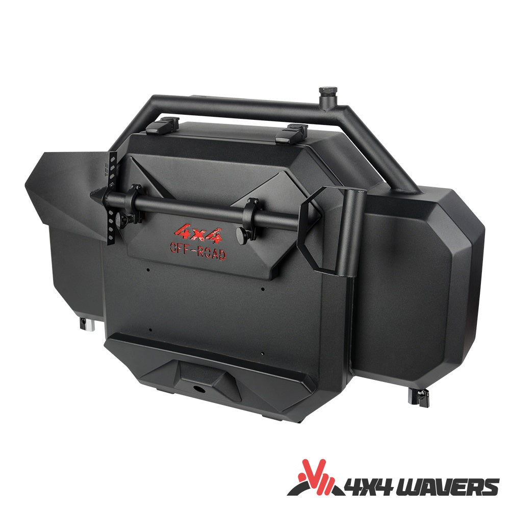 4x4wavers Tailgate Multifunction Box - Rear Multifunctional Storage Box with Shovel - Unlimited Offroads Style - 4X4 WAVERS