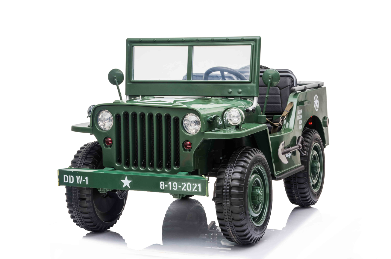 24V Army Jeep Truck 3 Seater DELUXE Kids Ride On Car with Remote Control