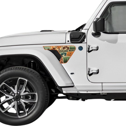 CARCODE Fender Insert Decal/Sticker - Country Graphic Kit - For Jeep Wrangler/Gladiator JL/JLU/JT 2018+ - Premium Vinyl