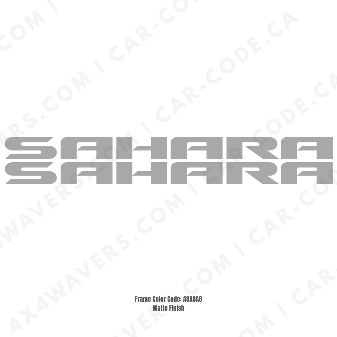 4x4wavers Decal Sticker Kit for SAHARA Hood Sides – Vinyl Car Decals compatible with Jeep Wrangler Models – 2xDecals – Made in Canada - 4X4 WAVERS