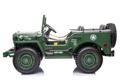 24V Army Jeep Truck 3 Seater DELUXE Kids Ride On Car with Remote Control