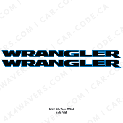 4x4wavers Decal Sticker Kit for WRANGLER Hood Sides – Vinyl Car Decals compatible with Jeep Wrangler Models – 2x Decals – Made in Canada - 4X4 WAVERS