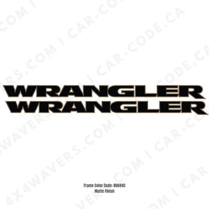 4x4wavers Decal Sticker Kit for WRANGLER Hood Sides – Vinyl Car Decals compatible with Jeep Wrangler Models – 2x Decals – Made in Canada - 4X4 WAVERS