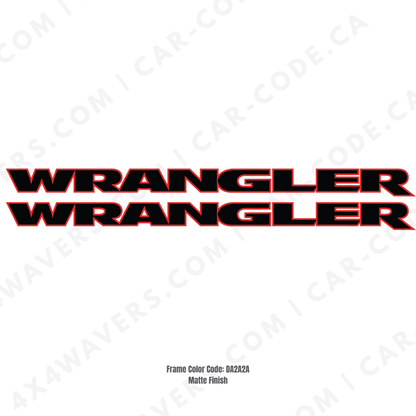 4x4wavers Decal Sticker Kit for WRANGLER Hood Sides – Vinyl Car Decals compatible with Jeep Wrangler Models – 2x Decals – Made in Canada - 4X4 WAVERS