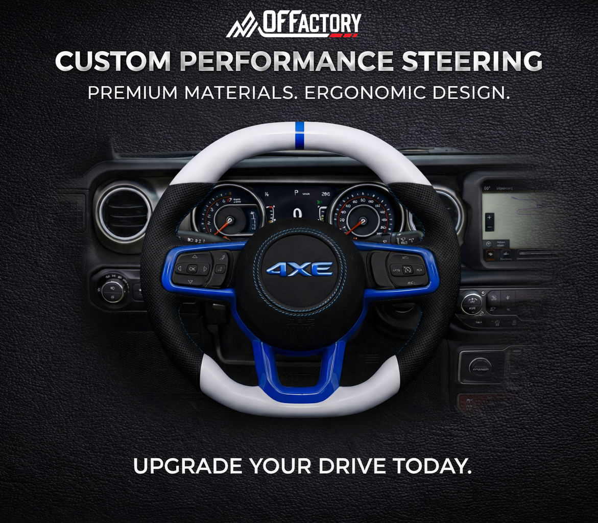 OFFactory Custom Premium Performance Steering Wheel - Jeep Wrangler & Gladiator JL/JLU/4XE/JT 2018+