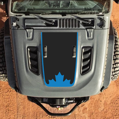 Kit d'autocollants 4x4wavers CANADA pour capot JL Rubicon – Autocollants vinyles pour Jeep Wrangler – Fabriqué au Canada