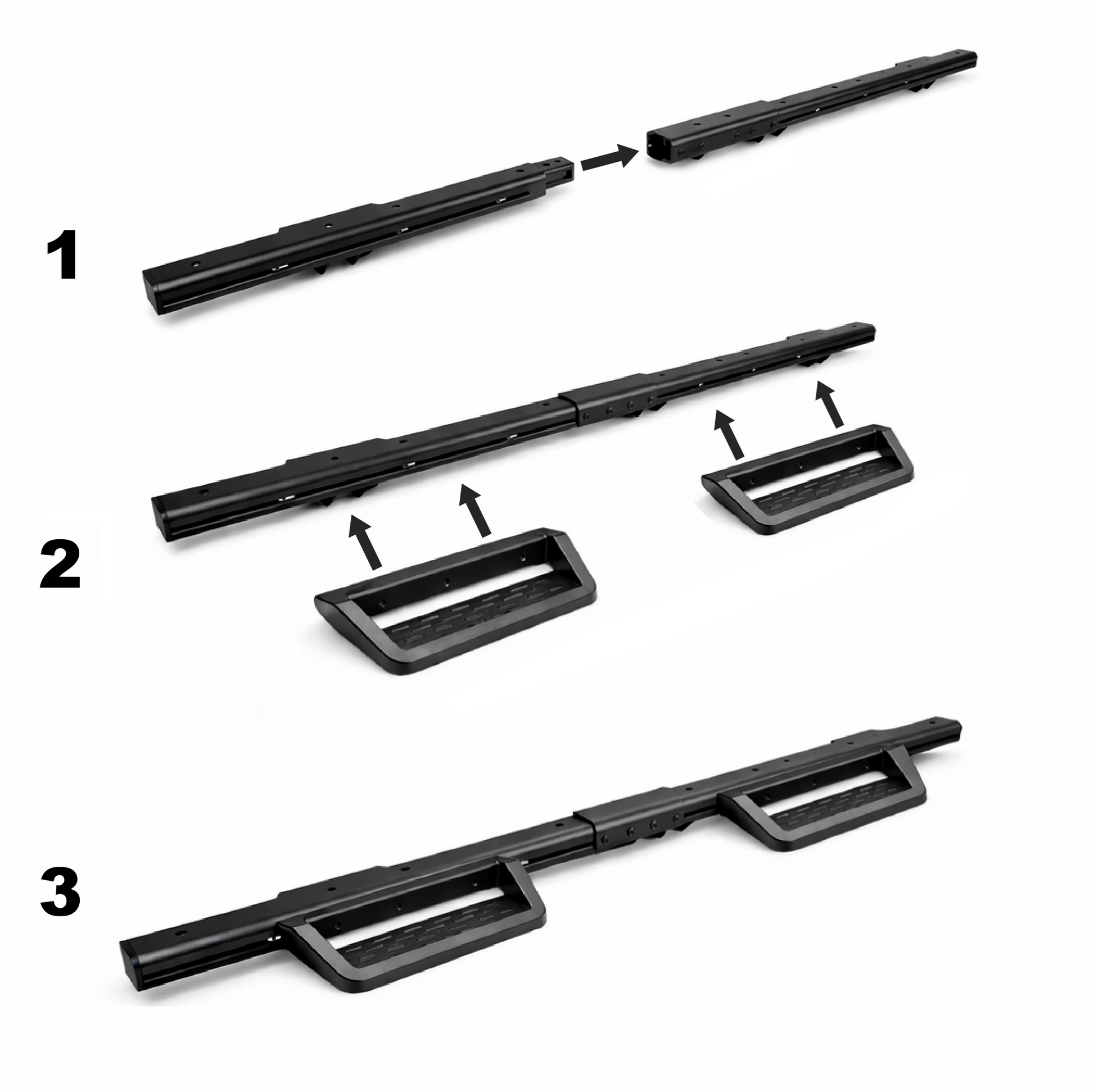 OFFactory Detachable Side Steps Rock Sliders | Max Offroad Edition - Jeep Wrangler JLU/4XE 2018+ | OFFactory by 4X4WAVERS (Image 2)