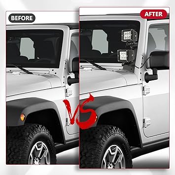 4x4wavers Double Hood Light Holder/Light Mount Bracket - 4X4 WAVERS
