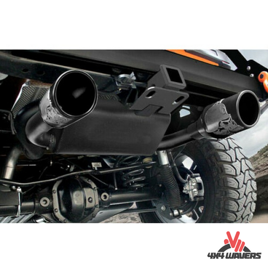 4x4wavers Performance Double Exhaust Muffler with Premium Sound and Aggressive Tips, GBS Style - 4X4 WAVERS