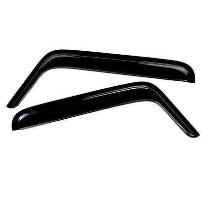 4x4wavers Window Visor in-Channel Rain Guards & Deflector - Jeep Wrangler JK (2 doors) 2007-2018 - 4X4 WAVERS