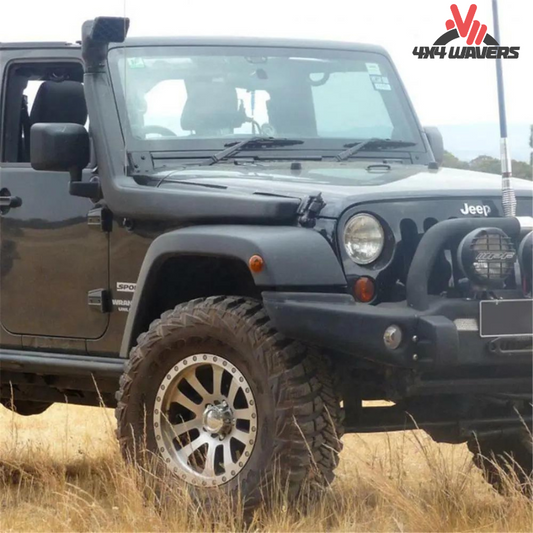 4x4wavers Performance High Mount Snorkel Cold Air System Kit, Wrangler Logo - 4X4 WAVERS