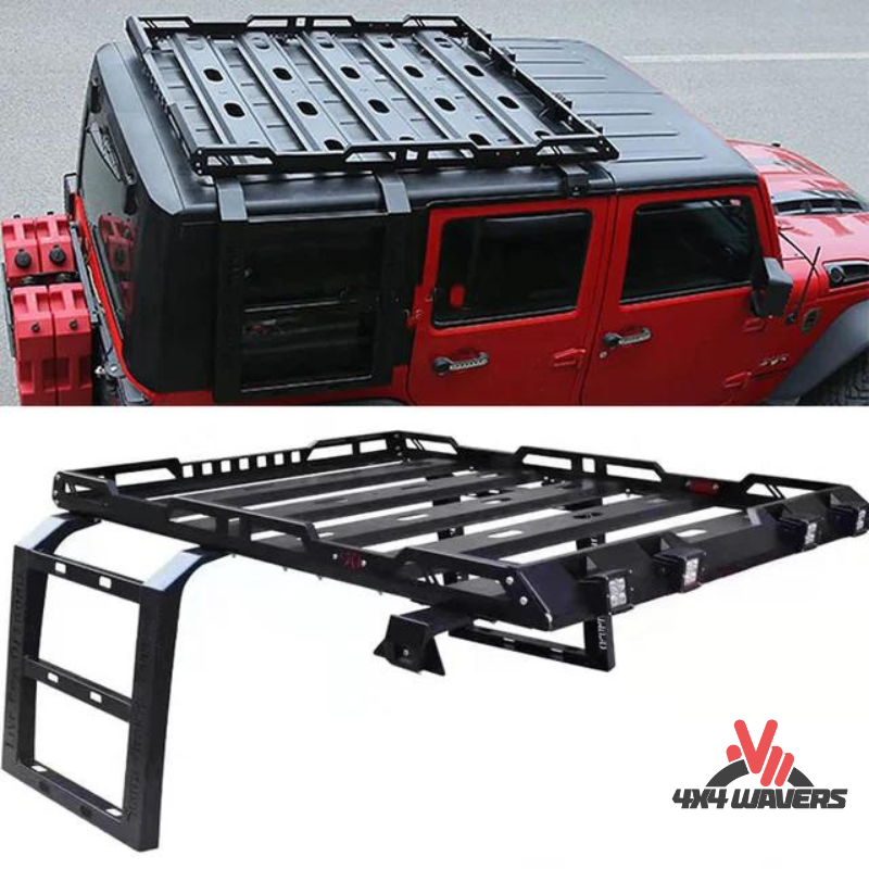 4x4wavers Roof Rack with 2 Side Ladders Set - Legend Offroad Style - 4X4 WAVERS