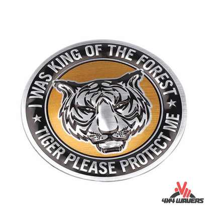 4x4wavers Offroad 4X4 Rated Aluminum Badge Decal, 4X4 3D Emblem - Golden Tiger Rated Style Design - 4X4 WAVERS