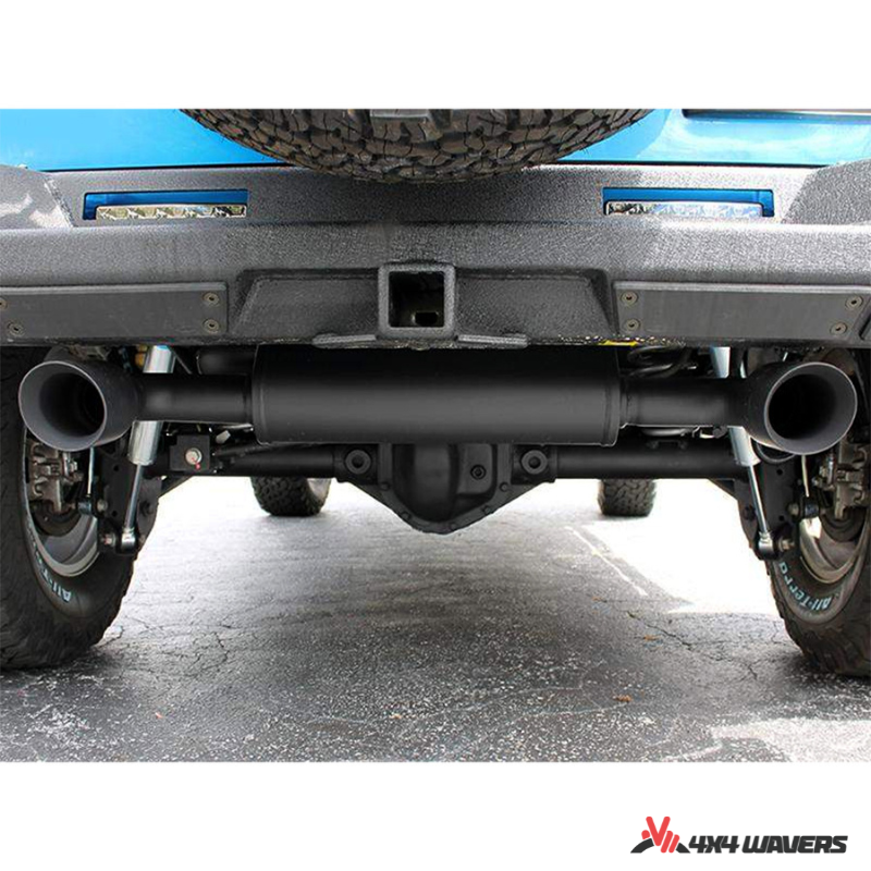 4x4wavers Performance Double Exhaust Muffler with Premium Sound, MF Style - 4X4 WAVERS