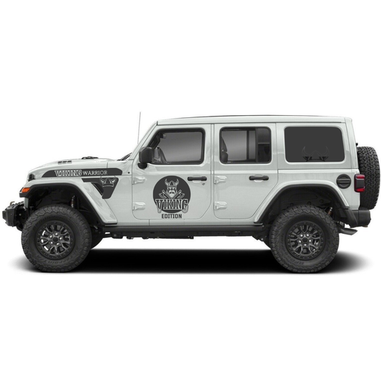 CARCODE Full Body Decal Kit - Viking Warrior Edition - For Jeep Wrangler JL/JLU 2018+ – Hood, Fender, Door, Rear Window and Tailgate Graphics – 2 Color Vinyl