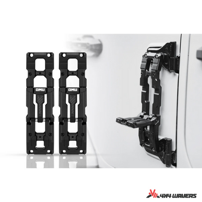 4x4wavers OMU Carbon Fiber & Aluminum Side Door Hinge Step - 4X4 WAVERS