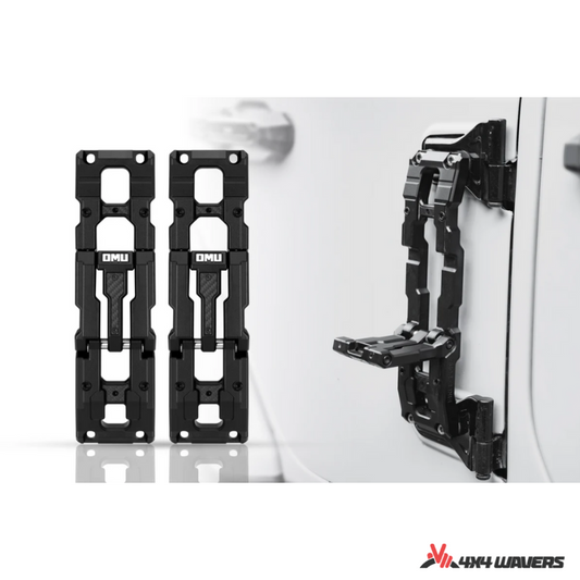 4x4wavers OMU Carbon Fiber & Aluminum Side Door Hinge Step - 4X4 WAVERS