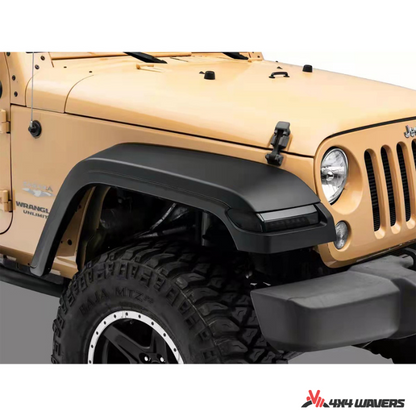 4x4wavers Front Fender Flares with Signal Lights - New JL Style - 4X4 WAVERS