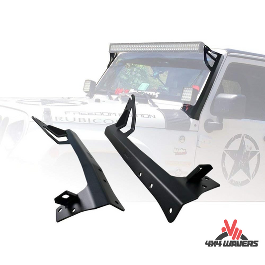 4x4wavers A Pillar Light Bar Brackets Windsheild Roof Mount - 4X4 WAVERS