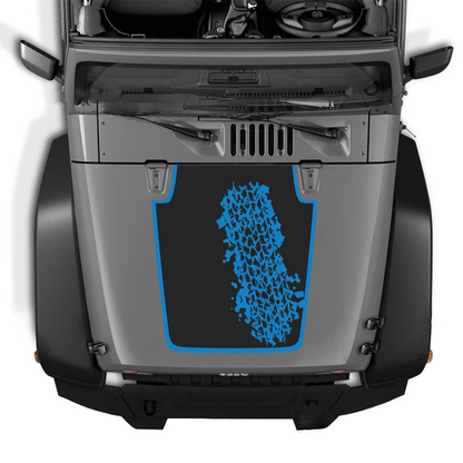 Kit d'autocollants 4x4wavers pour capot JK style MUD – Autocollants en vinyle pour Jeep Wrangler – Fabriqué au Canada